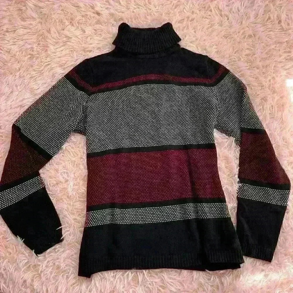 Karen Scott Black High Neck Sweater - Picture 1 of 5